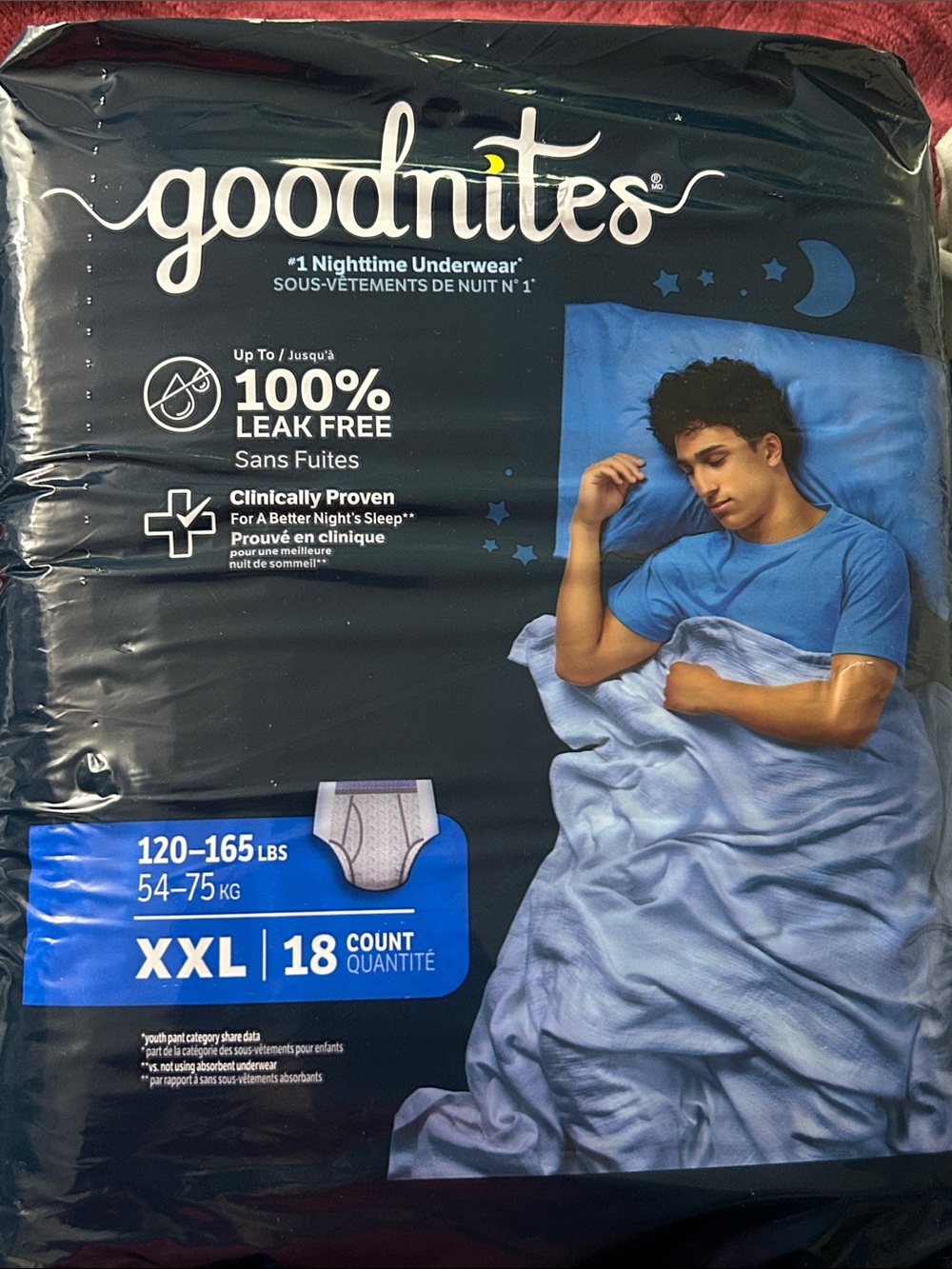 Goodnites- 36ct Nighttime Underwear - boys XXL (2packs of 18ct)